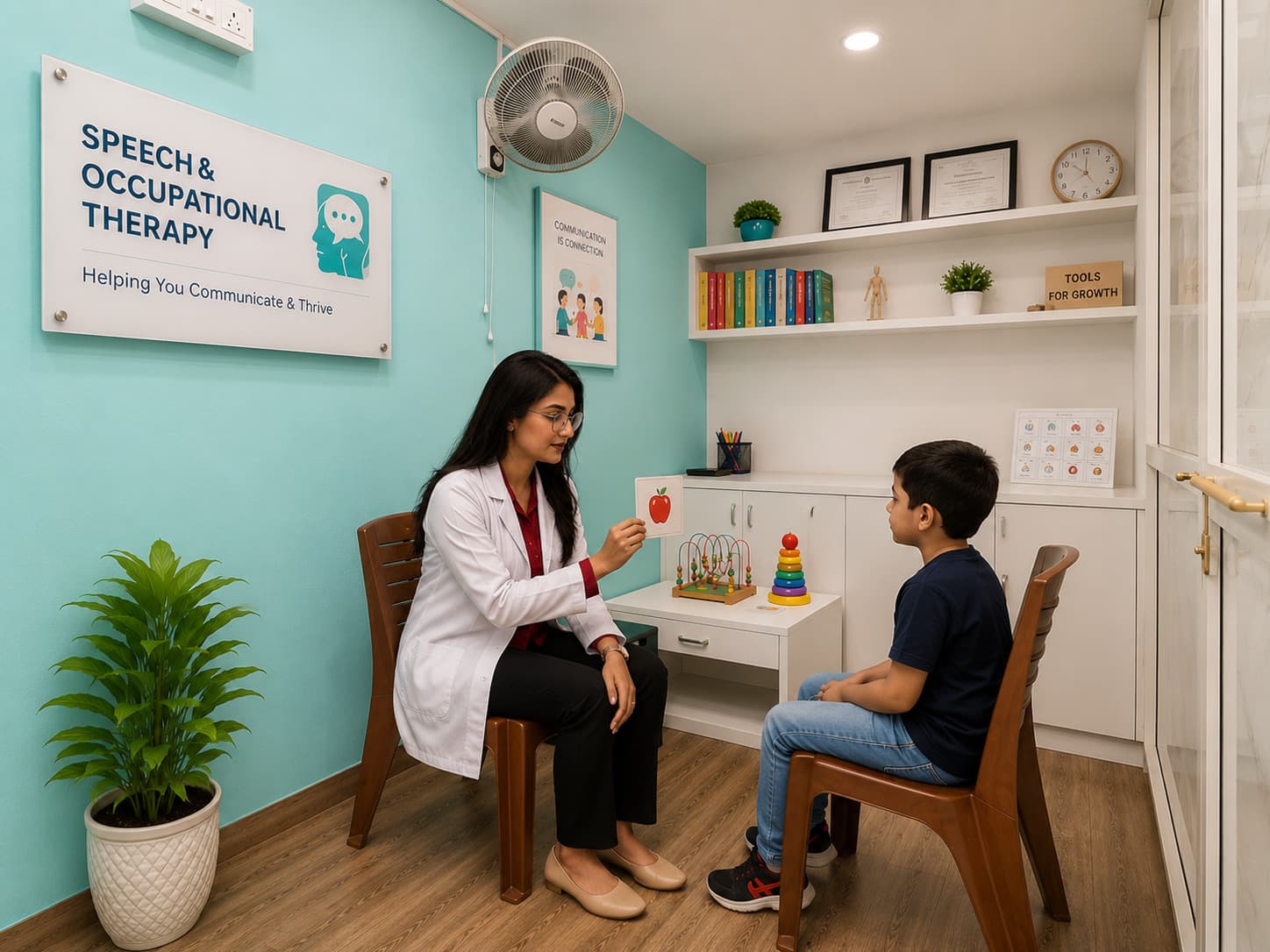 Inside Samarth Clinic therapy room, Dehri-on-Sone